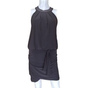 White House Black Market Dress Women S Black‎ Flapper Party Rhinenstone Neck